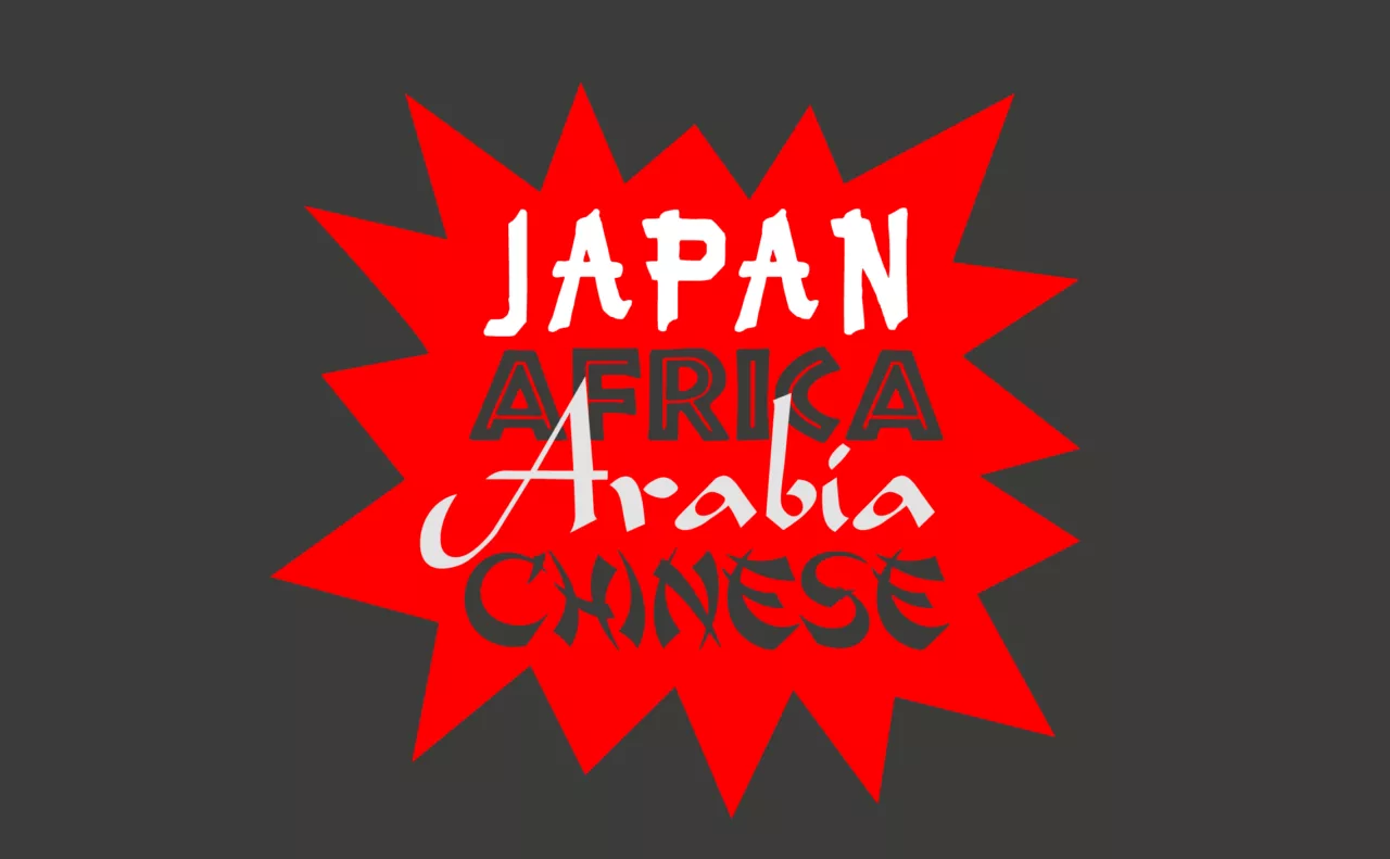 Stereotypography: typical, even racist, typefaces