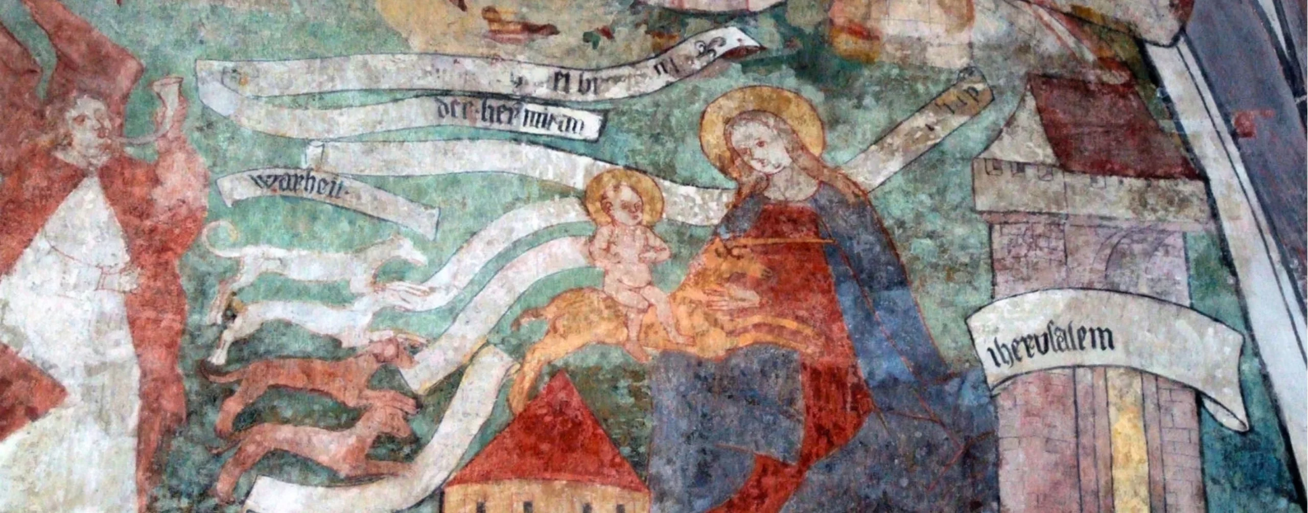 fresque vierge Christ